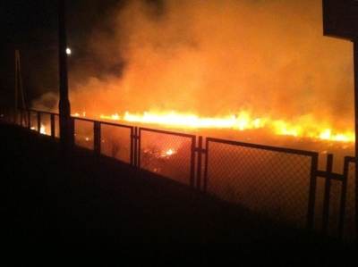 GRZEGORZEW: Pożar nasypu kolejowego w Barłogach