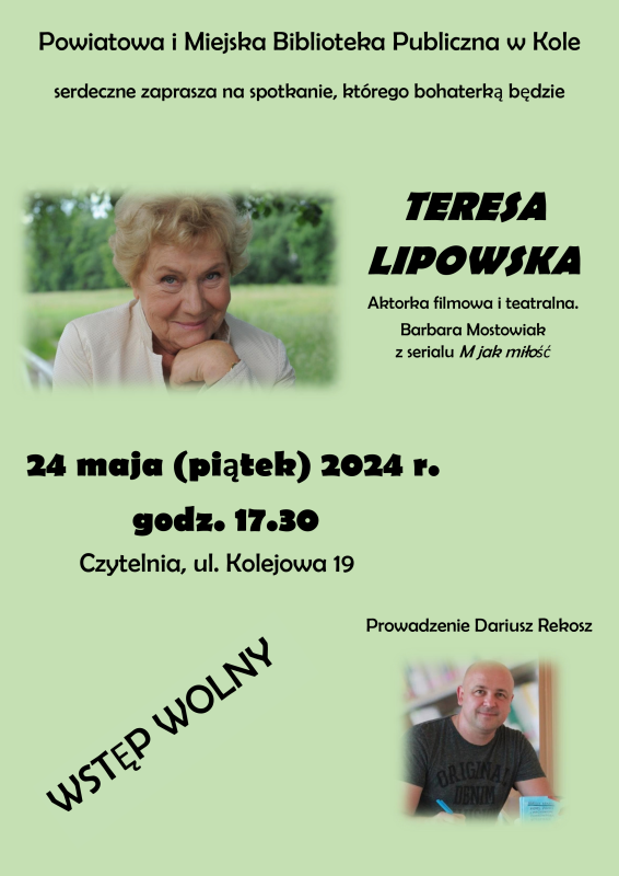 Teresa Lipowska w PiMBP w Kole