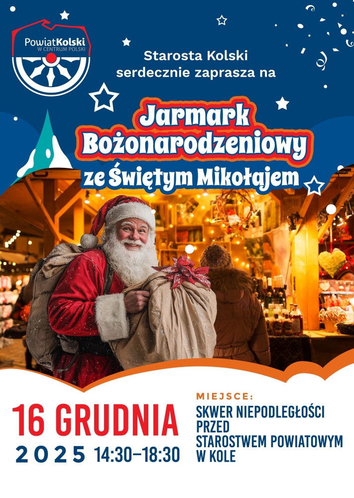 Święty Mikołaj odwiedzi Koło - jarmark w grudniu