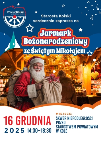 Święty Mikołaj odwiedzi Koło - jarmark w grudniu