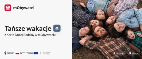 Tańsze wakacje z Kartą Dużej Rodziny w mObywatelu