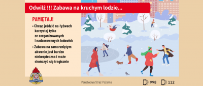 Wielopolscy strażacy apelują - nie wchodźcie na lód!