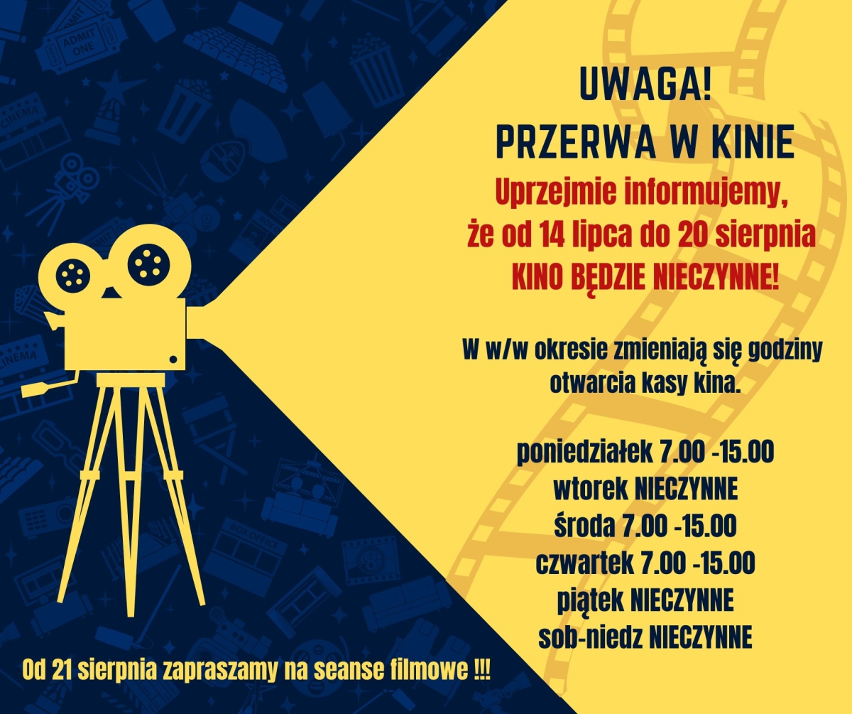 Przerwa w kinie: ważne informacje dla widzów