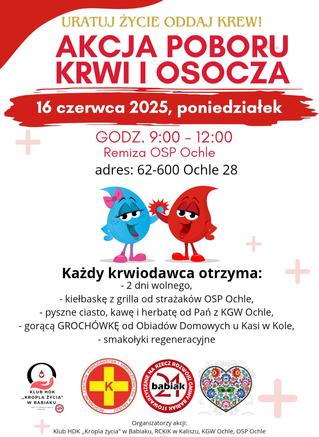 Tu będzie można oddać krew -  akcja krwiodawstwa w Ochlach już wkrótce
