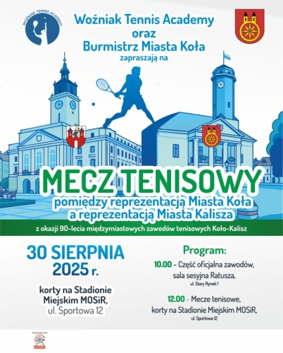 Mecz tenisowy z okazji 90-lecia rywalizacji Koło-Kalisz
