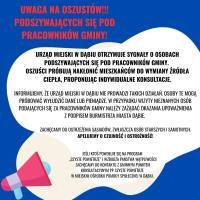Uwaga na oszustów podszywających się pod pracowników gminy