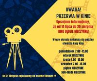 Przerwa w kinie: ważne informacje dla widzów