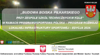 Nowe boisko piłkarskie przy Zespole Szkół Technicznych w Kole - podpisano umowę na dofinansowanie!