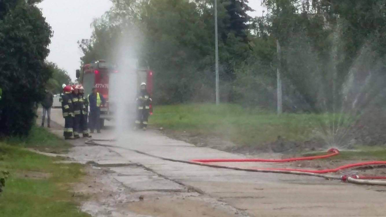 Koparka uszkodziła gazociąg na ulicy Cegielnianej