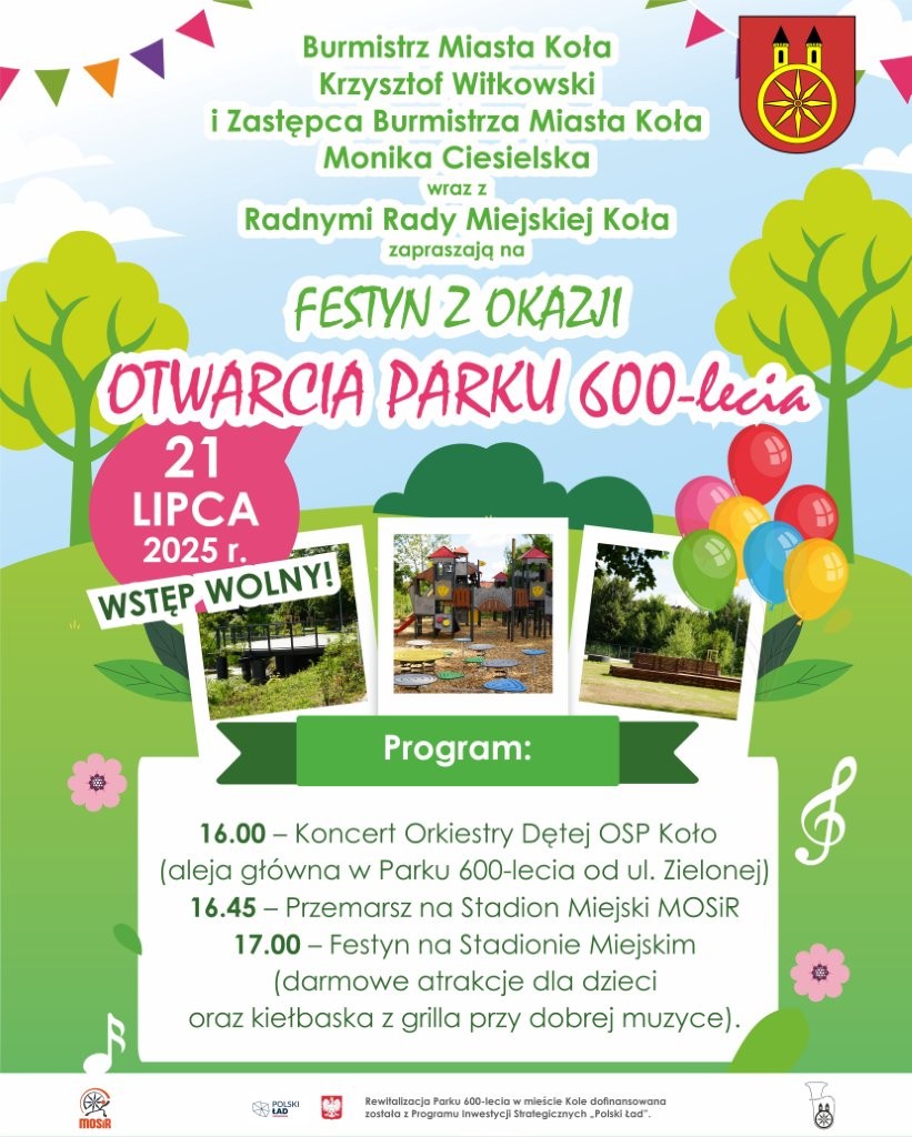 Festyn z okazji otwarcia Parku 600-lecia w Kole