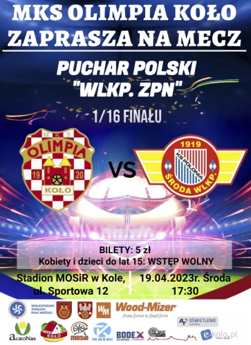 Mecz Pucharowy pomiędzy MKS Olimpia Koło i KS Polonia Środa Wielkopolska