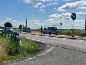 Kolizja na DK92 w Kościelcu. Utrudnienia w ruchu podczas targów rolniczych