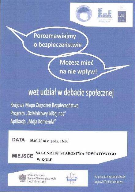 Zapraszamy na Debatę Społeczną w Kole