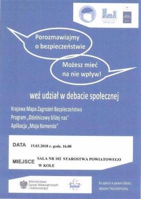 Zapraszamy na Debatę Społeczną w Kole