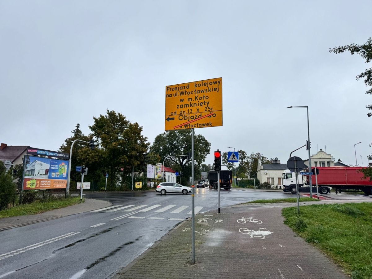 Przejazd kolejowy na ul. Włocławskiej będzie zamknięty. Którędy objazdy?