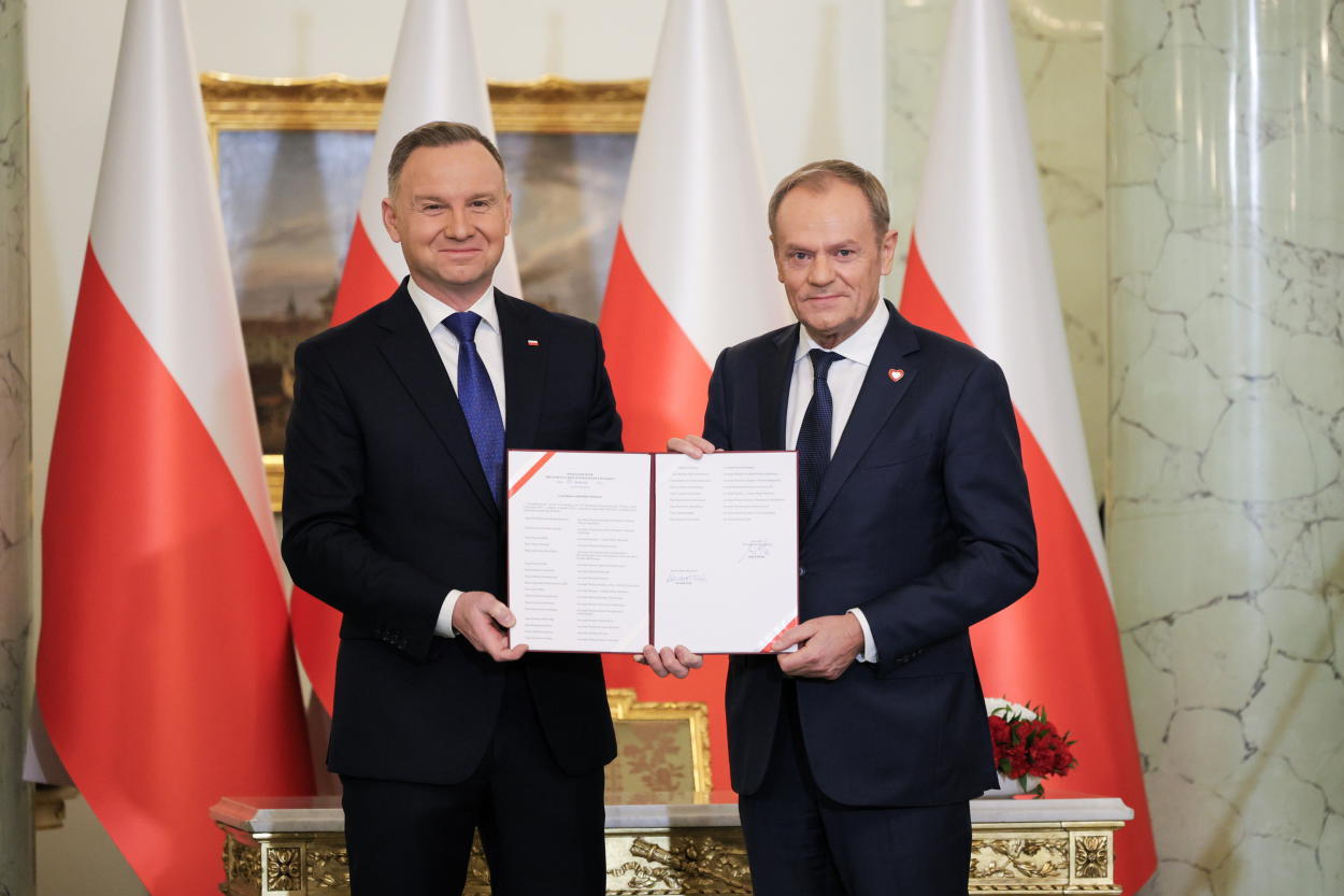Prezydent Andrzej Duda powołał Donalda Tuska na premiera, a także ministrów jego rządu