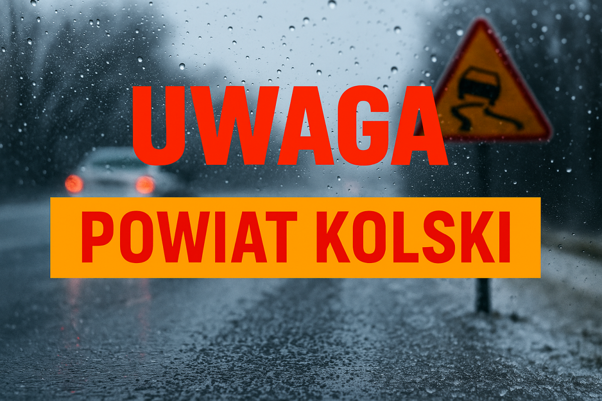 IMGW wydało ostrzeżenie dla powiatu kolskiego. Dotyczy głównie kierowców i pieszych