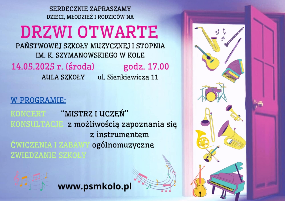 Drzwi Otwarte w Państwowej Szkole Muzycznej w Kole