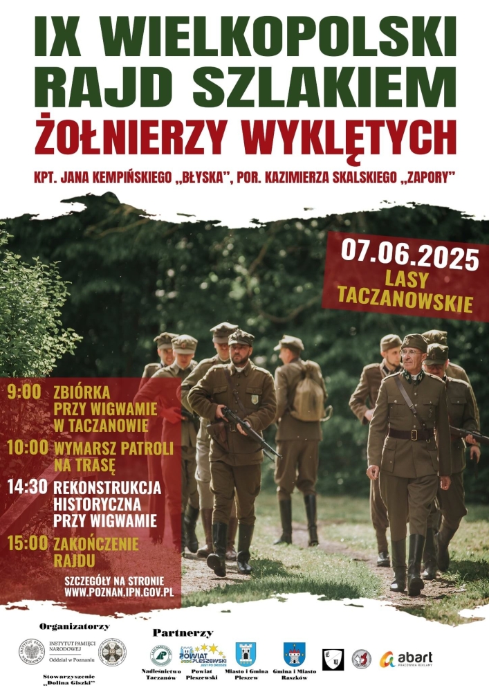 Uczniowie w IX Wielkopolskim Rajdzie Szlakiem Żołnierzy Wyklętych