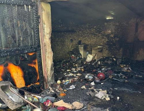 Pożar w kuchni letniej. Na miejscu trzy jednostki straży