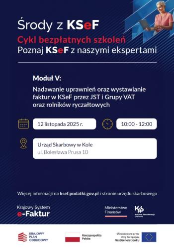 Szkolenie o KSeF dla samorządów i rolników w Kole