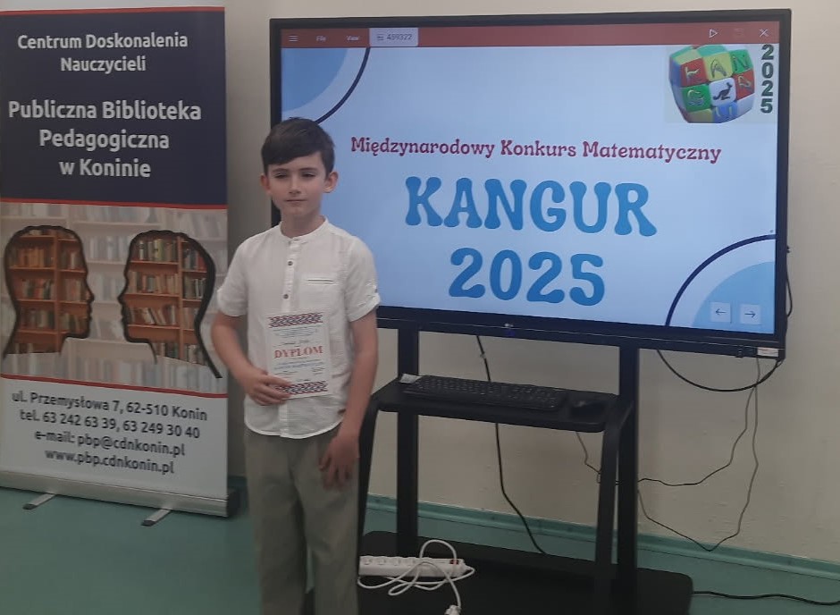 Uczeń z Kościelca zdobył bardzo dobry wynik w Międzynarodowym Konkursie Matematycznym