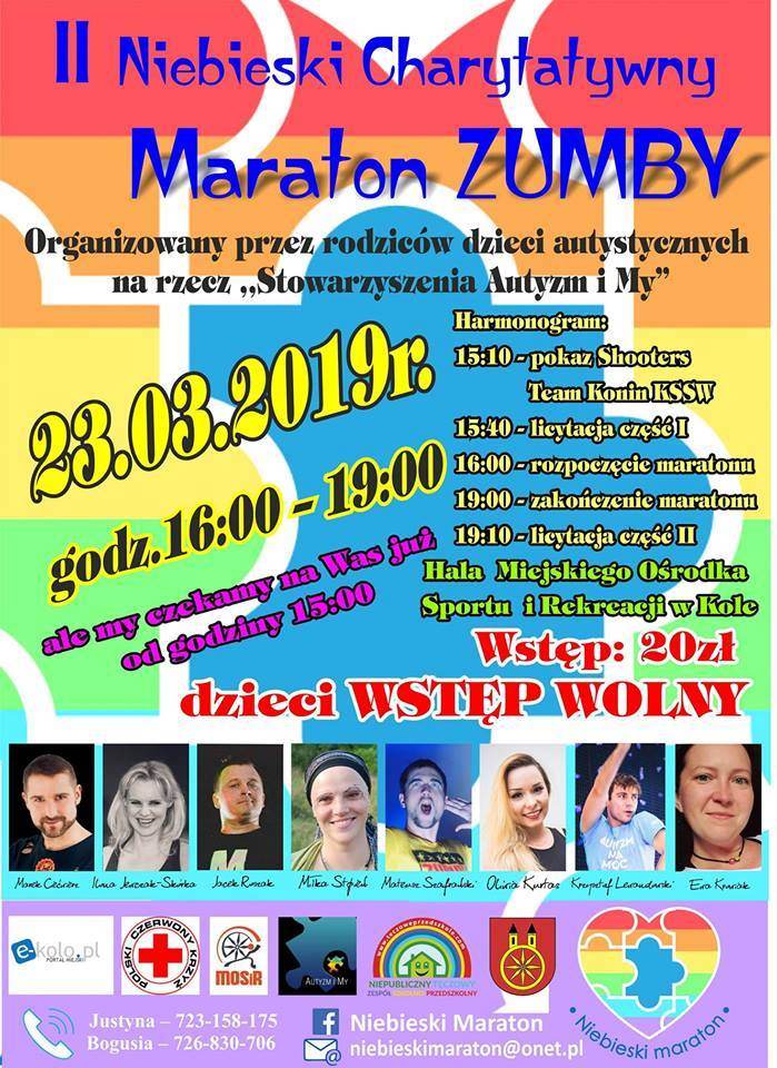 Zapraszamy na kolejny Niebieski Charytatywny Maraton Zumby