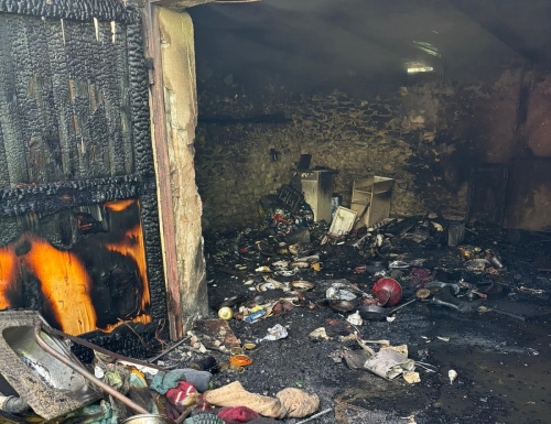 Pożar w kuchni letniej. Na miejscu trzy jednostki straży