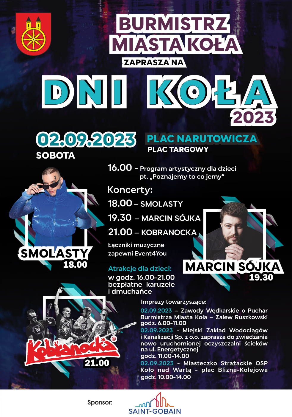 Dni Koła 2023: Smolasty, Marcin Sójka i Kobranocka [HARMONOGRAM]