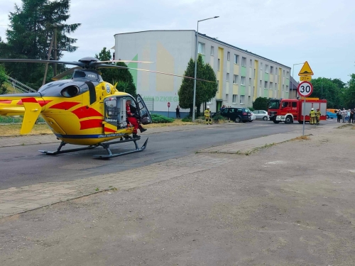 Śmigłowiec LPR lądował między budynkami