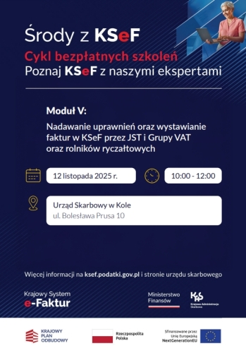 Szkolenie o KSeF dla samorządów i rolników w Kole