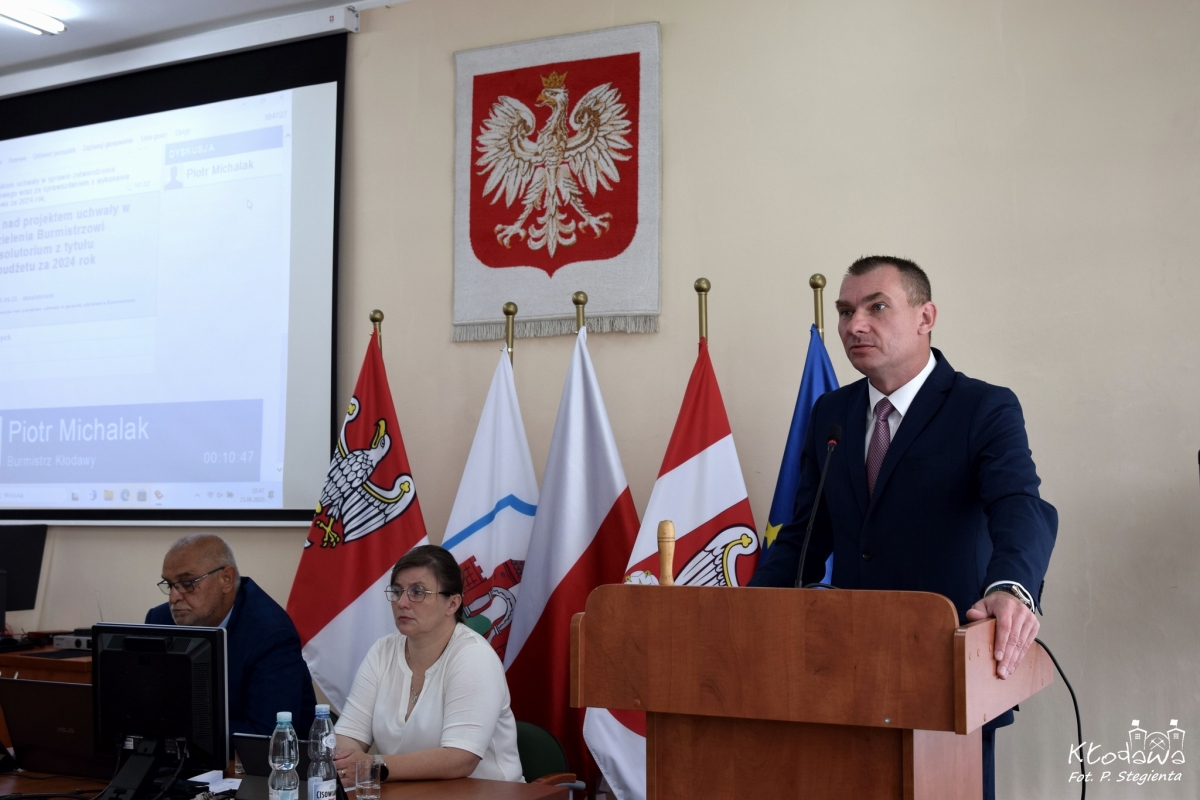 Wotum zaufania i absolutorium dla Burmistrza Kłodawy za 2024 rok