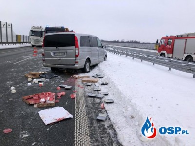 Autostrada A2: Wpadł w barierki energochłonne