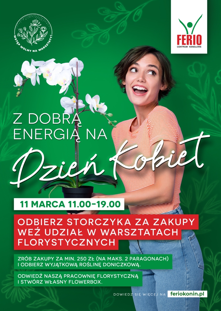 Z dobrą energią na Dzień Kobiet! Centrum Handlowe Ferio Konin z warsztatami, upominkami i wyjątkowym wernisażem