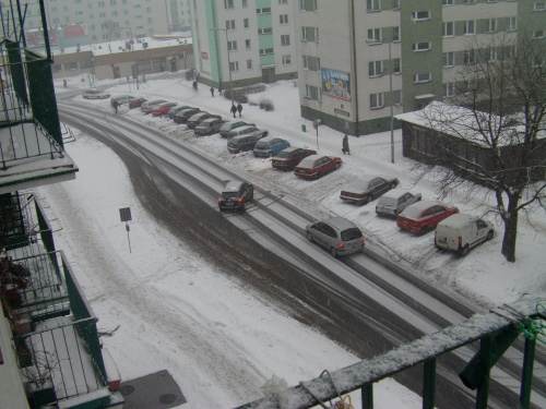 Centrum miasta prawie nieprzejezdne