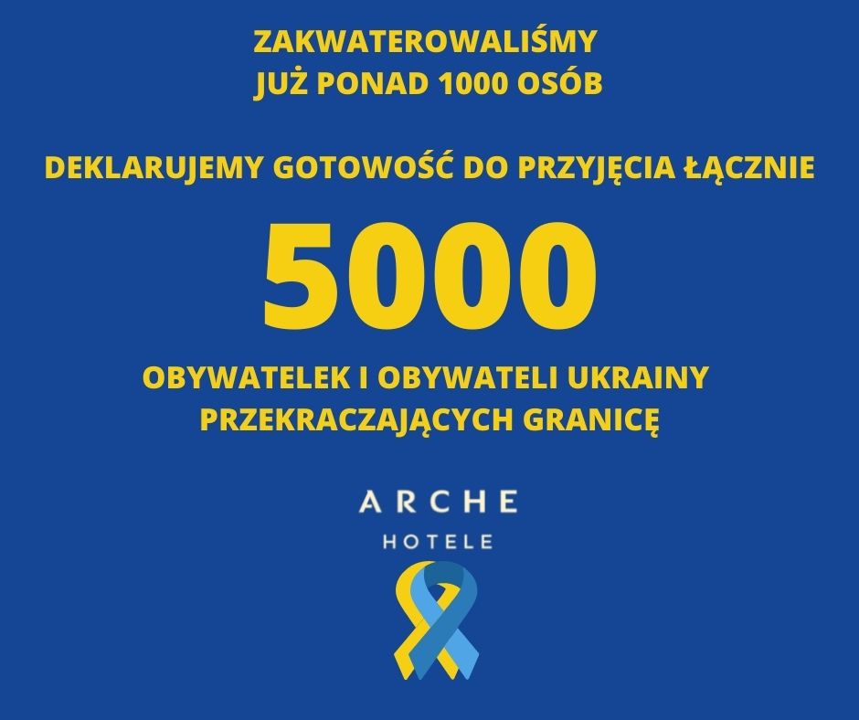 Grupa Arche deklaruje gotowość przyjęcia 5000 osób, uchodźców z Ukrainy