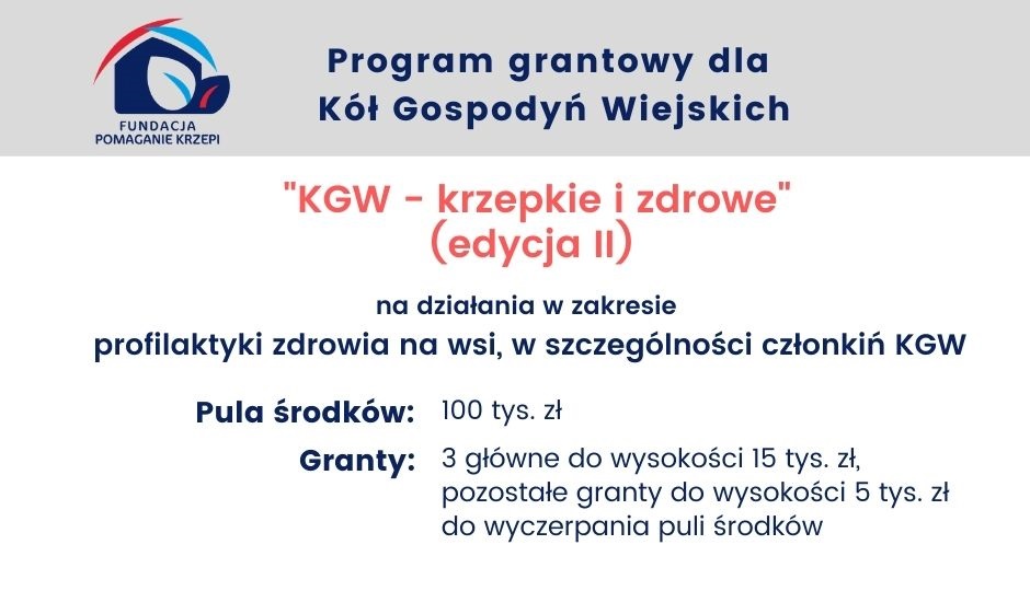 Rusza program grantowy dla Kół Gospodyń Wiejskich