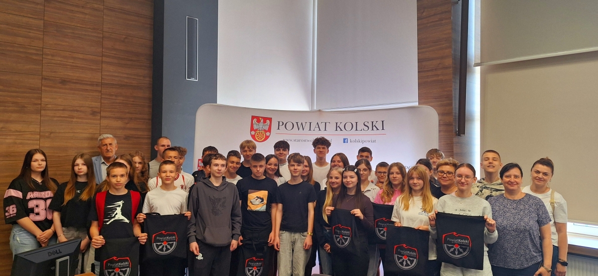 Uczniowie z Kłodawy z wizytą w Powiecie Kolskim