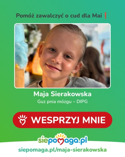 Pilna zbiórka dla Mai z Koła. Dziewczynka walczy z agresywnym nowotworem mózgu