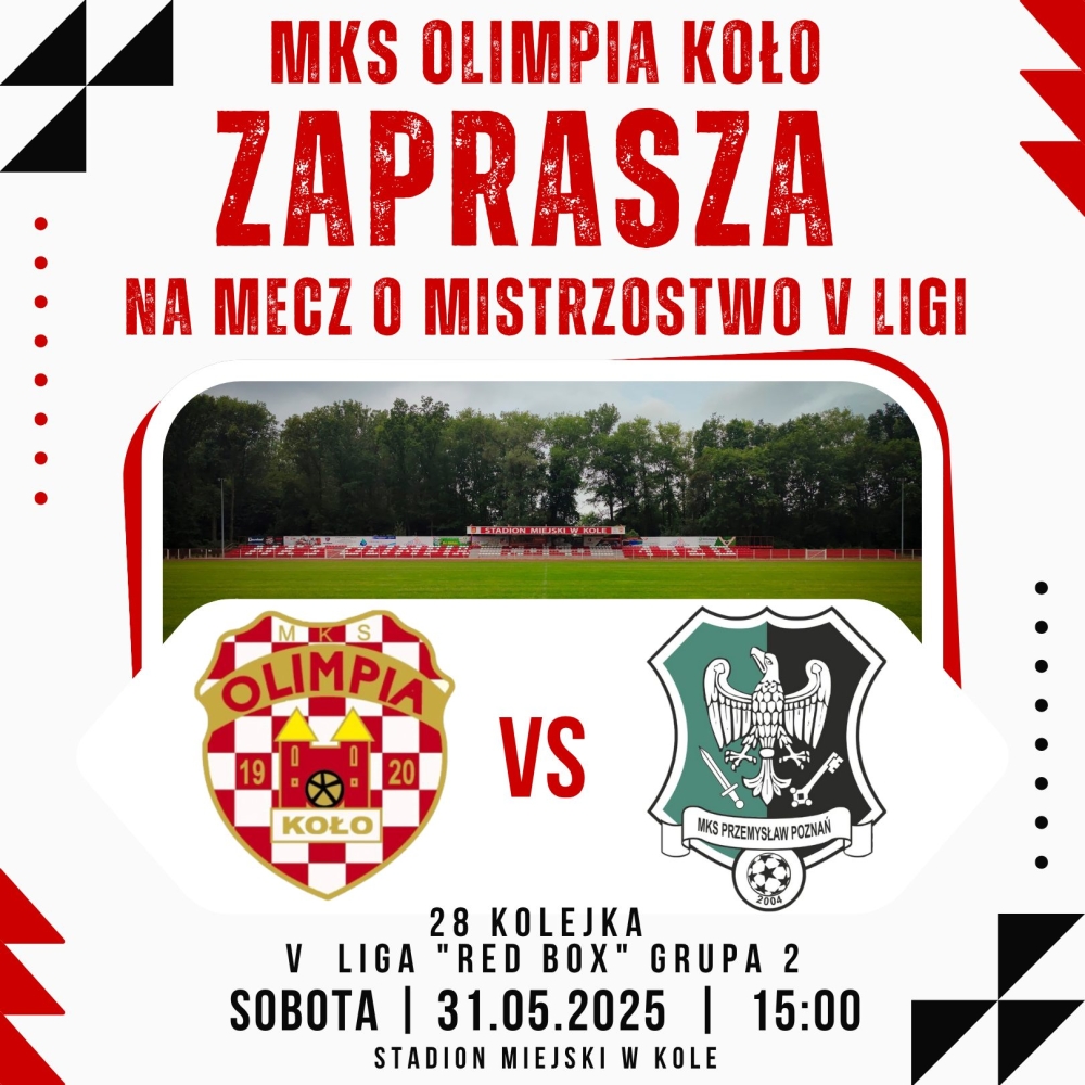 Mecz o Mistrzostwo V Ligi: MKS Olimpia Koło vs MKS Przemysław Poznań
