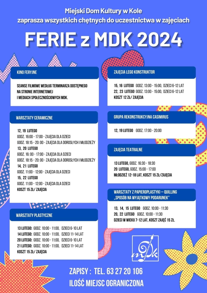 Ferie w Wielkopolsce - co oferuje Miejski Dom Kultury w Kole?