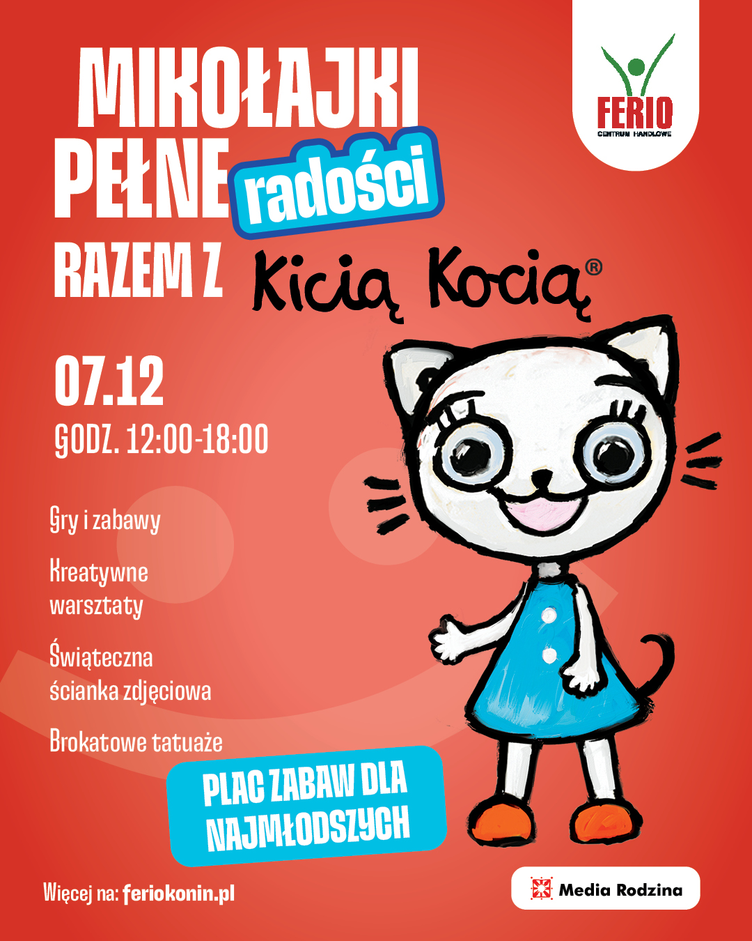 Mikołajki pełne radości z Kicią Kocią w Ferio Konin!