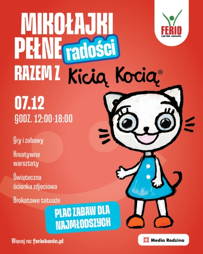 Mikołajki pełne radości z Kicią Kocią w Ferio Konin!