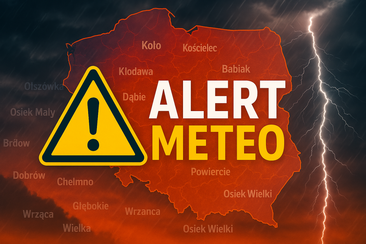 Ostrzeżenie meteorologiczne dla powiatu kolskiego!