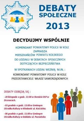 Dzisiaj debata w Drzewcach