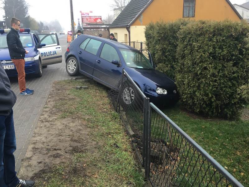 Wjechał do rowu, aby nie potrącić psa