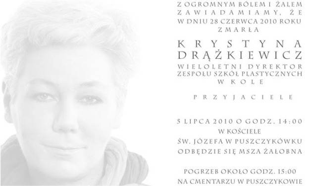 Zmarła Krystyna Drążkiewicz