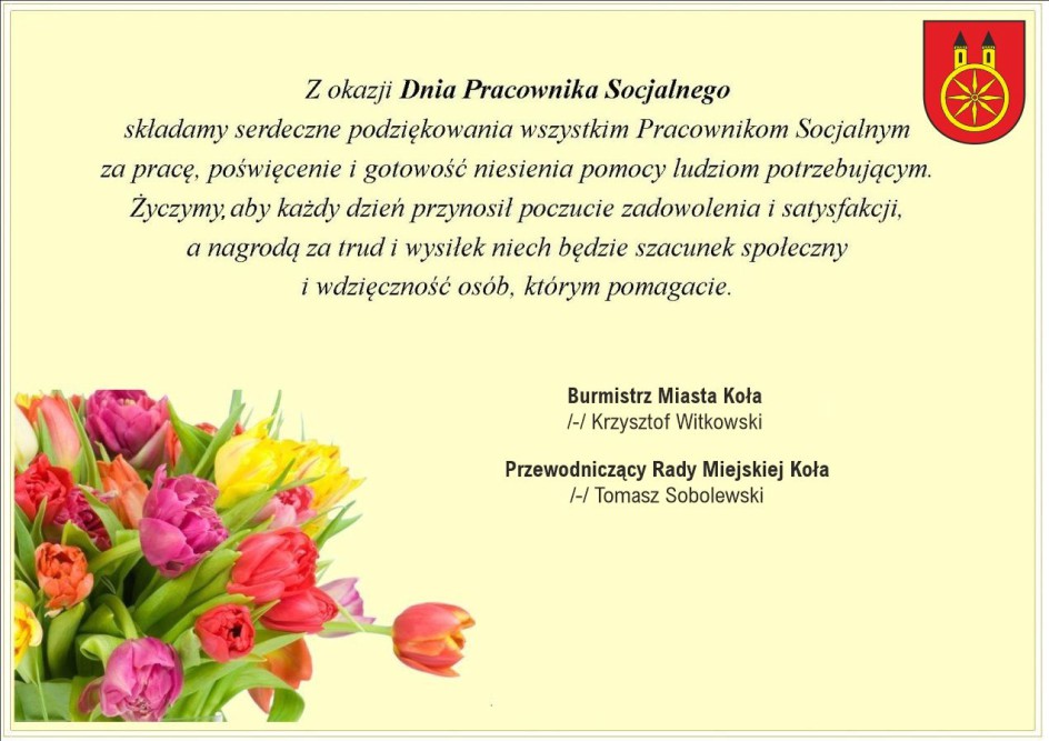 Serdeczne podziękowania wszystkim Pracownikom Socjalnym