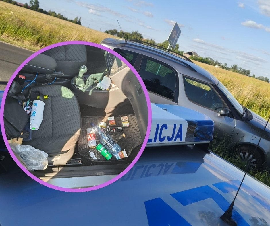 Nie zatrzymał się na znaku STOP. Policjanci odkryli jego promilową tajemnicę