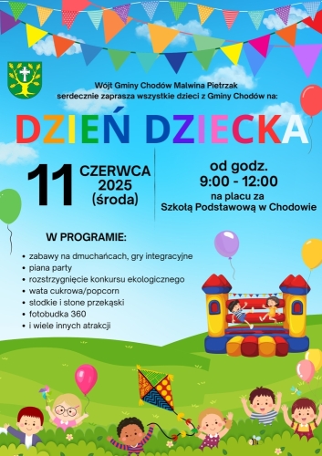 Dzień Dziecka w Gminie Chodów - Zaproszenie na wydarzenie